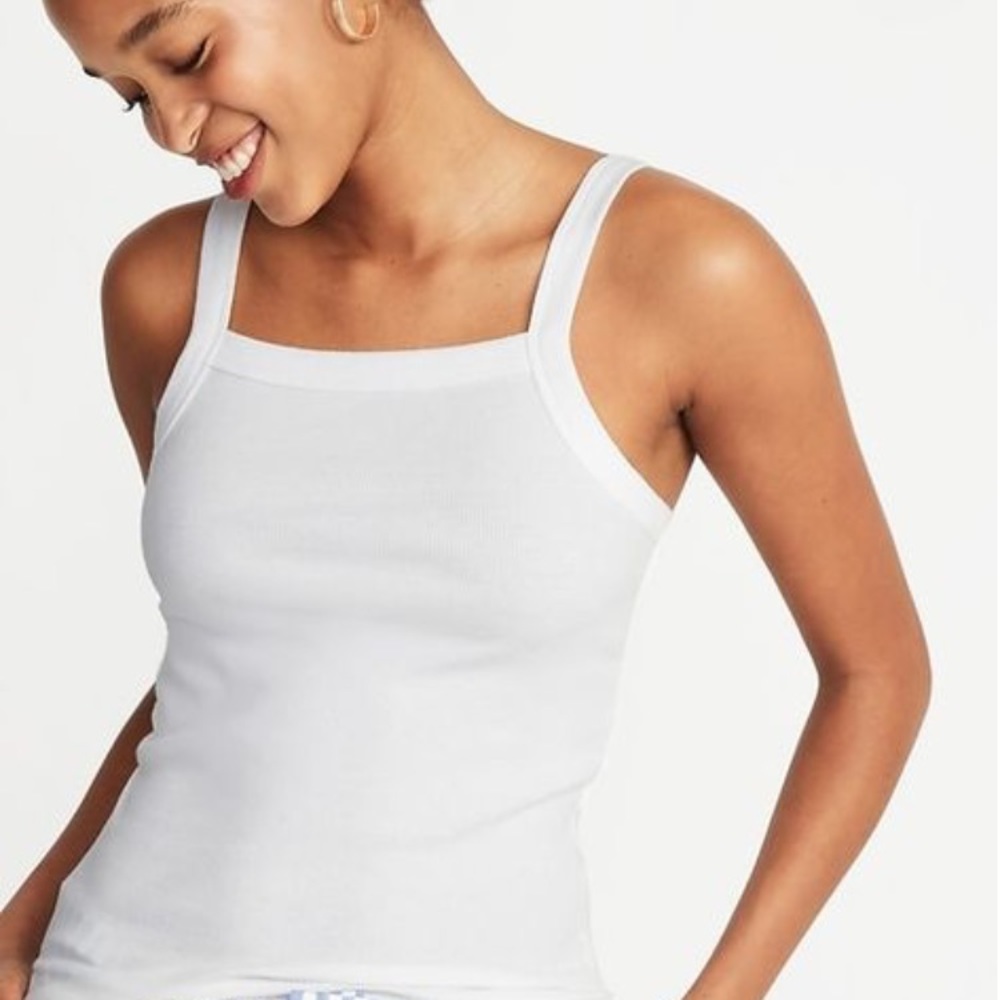 Old Navy Slim Fit White Tank Top